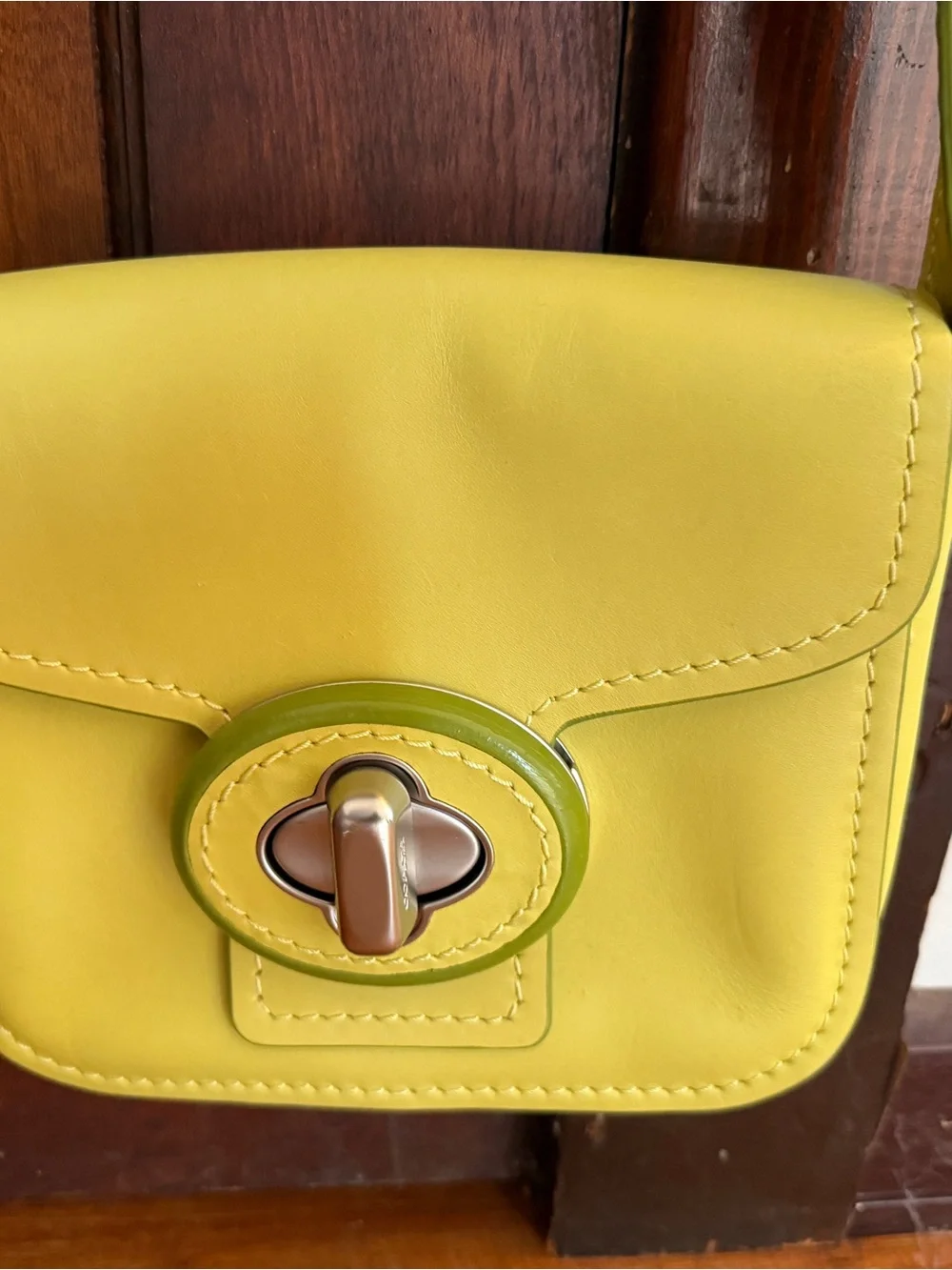 Coach Slime Green Drifter Shoulder Bag #95767 Like New